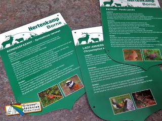 Informatieborden bv vogels en dieren in de natuur